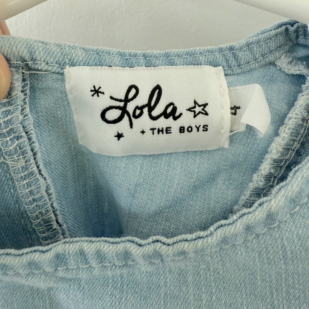 Lola + The Boys Denim Kids Dress - Picture 5 of 5